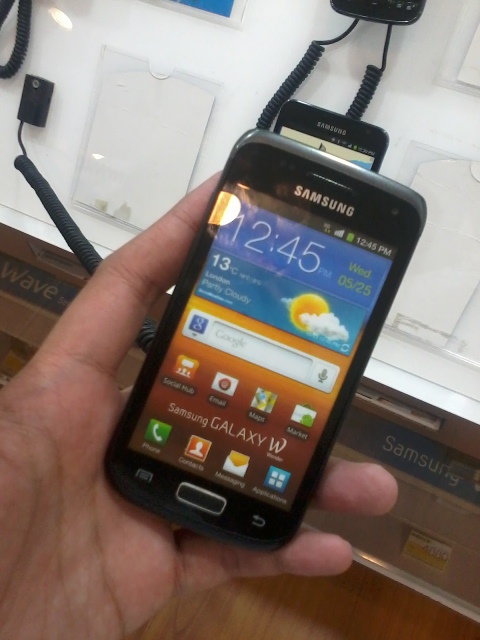 The Samsung Galaxy W I8150 is