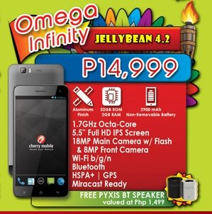 cherry mobile omega infinity specs price availability
