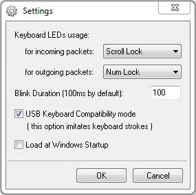 keyboard network lights settings