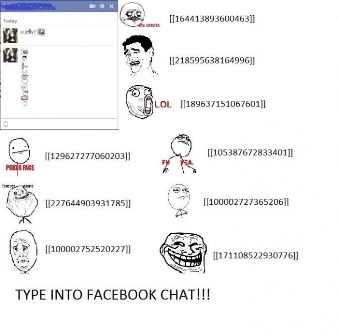 how to rage faces on Facebook im chat messenger
