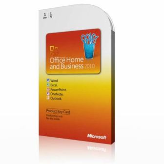 Discounted Office 2010 Home and Business Product Key Card from NewEgg