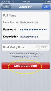 sign out twitter for iphone and ipad 4