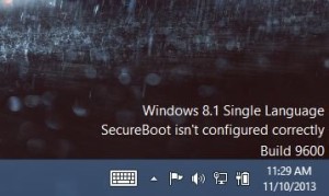Windows 8.1 SecureBoot isn't configured correctly watermark error