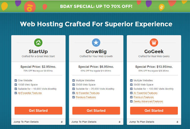 SiteGround 48-Hour BDay Special Sale – Up To 70% Off on Web Hosting for WordPress and Joomla