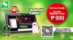 wechat and lazada android tablet promo