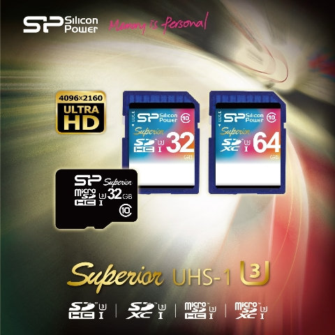 Silicon Power Announces Superior USH-1 (U3) SD and microSD Cards
